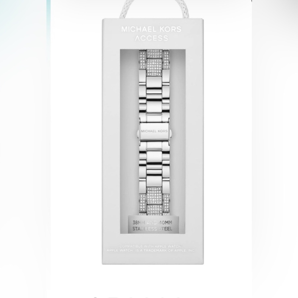 Michael Kors Silver Watch Band with Sparkling Accents